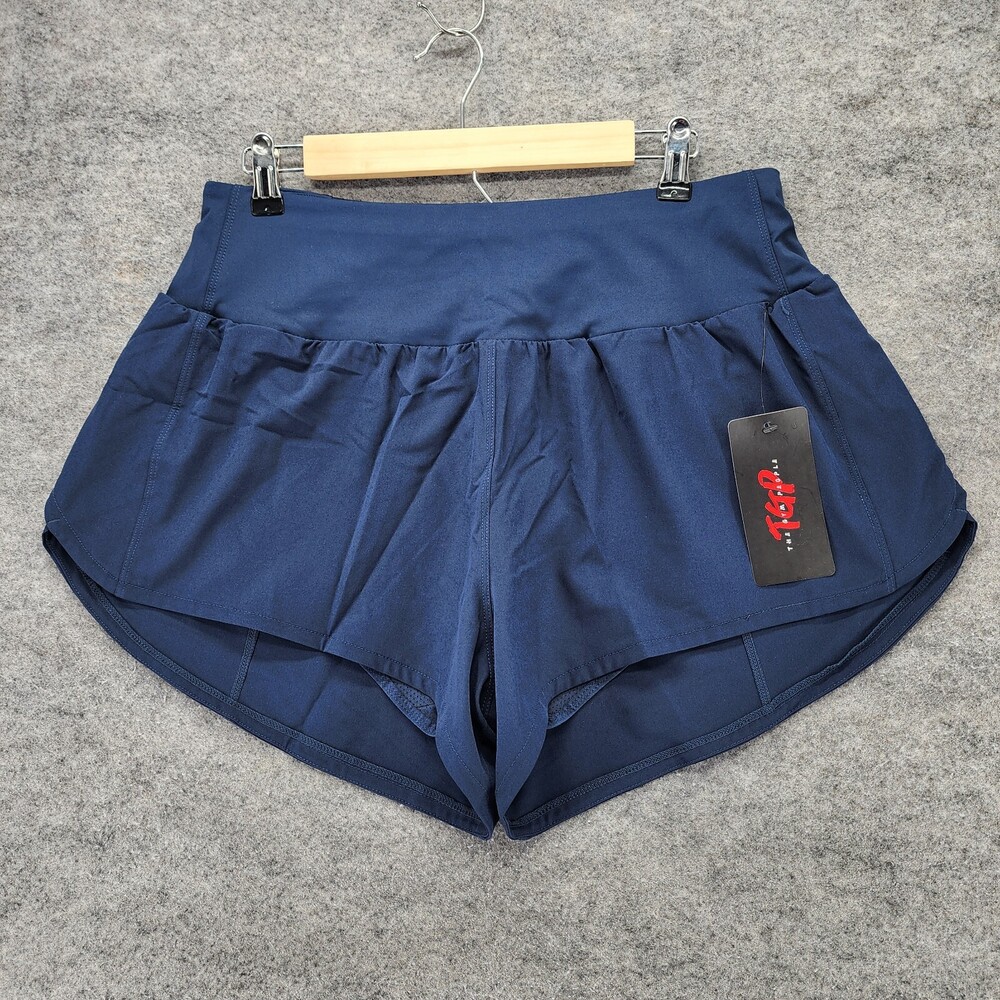 The Gym People Shorts Womens XL Pull On Blue Lined